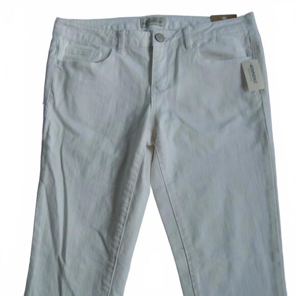 NEW Aeropostale Womens Stretch Denim Ashley Ultra Skinny White Jeans 7/8 Regular - Picture 1 of 11